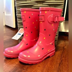 Joules Girl’s Welly Rain Boot-Pink